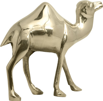 vastu vardan Vastu Brass Camel Statue | Weight- 620gm Approx |Brass Plain Camel Statue Decorative Showpiece  -  18 cm(Brass, Gold)