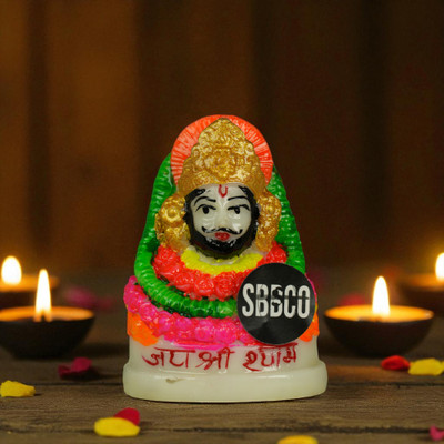 SBBCO Divine Magnet Khatu Shyam Ji Idol Decorative Showpiece  -  10 cm(Polyresin, Multicolor)