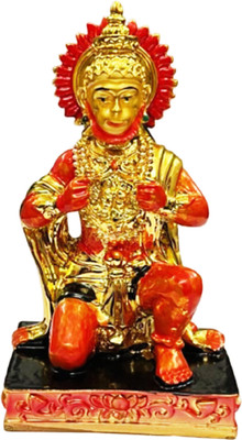 numeroastro Lord Hanuman Ji Idol in Polyresin (10 Cms) (1 Pc) Decorative Showpiece  -  10 cm(Polyresin, Multicolor)