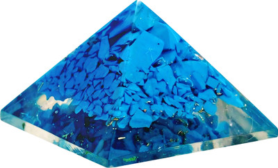 vastu vardan Turquoise Pyramid |1.5inch|(33mm) | Crystal Energy Pyramid for Vastu,Home Décor Decorative Showpiece  -  3.3 cm(Crystal, Light Blue)