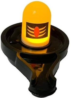Shivarth 1pc Water Sensor Shivling Smokeless Sensor LED Light For Outdoor & indoor Decorative Showpiece  -  6 cm(Plastic, White, Black)