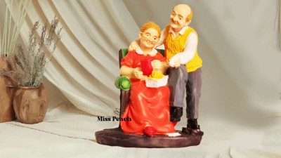 Miss Peach Handcrafted Romantic gifts Love Couple Statue for home decor Showpieces|Statues| Decorative Showpiece  -  19 cm(Polyresin, Multicolor)
