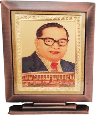 The Men Gift Ambedkar Statue And Lord Gautam Buddha for Car Dashboard Decorative Showpiece  -  7.5 cm(Metal, Brown)