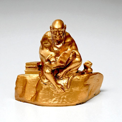 VK Trending Bazaar Kitabi Meditating Hanuman Statue Resin Idol for Home Décor Pooja & Temple Decorative Showpiece  -  8.5 cm(Resin, Copper)