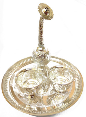 samukkaras fashions German Silver Handmade Welcome Set for Marriage Wedding and Speacial Functions Decorative Showpiece  -  30 cm(Silver, Silver)