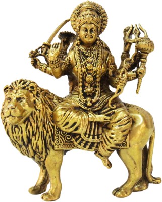 Kalarambh Brass Ambe Maa Decorative Showpiece  -  13.97 cm(Brass, Yellow)