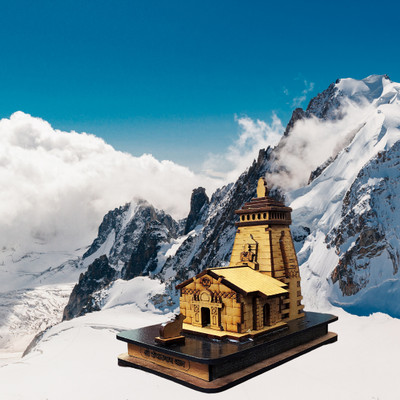 TLCAART Kedarnath Mandir Decorative Showpiece  -  11 cm(Wood, Brown)