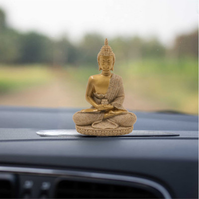 Spilbox Resin Buddha Car Dashboard Idol|Car Accessories -Buddha[GD] -Big Decorative Showpiece  -  11 cm(Resin, Gold)