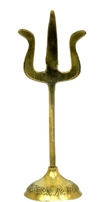 Kalarambh Trishul Decorative Showpiece  -  15.24 cm(Brass, Yellow)