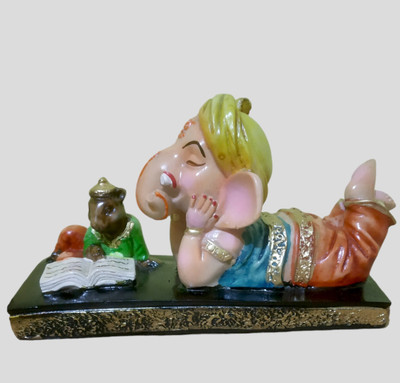WINSOME COLLECTION Winsome Collection Ganesha Ganesh Ganpati Gajanan Murti Itdol Statue Sculpture Decorative Showpiece  -  11 cm(Polyresin, Pink)