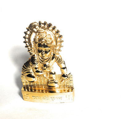 SHRI ASTHA VINAYAK Decorative Showpiece  -  12 cm(Cast Iron, Gold)