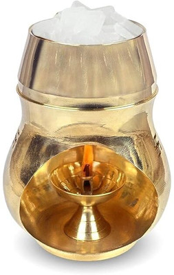 ANI DIVINE Incense Burner Camphor Lamp, Kapoor Lamp/Magic Lamp/Oil Burner/Oil Diffuser Brass Table Diya(Height: 5 inch)