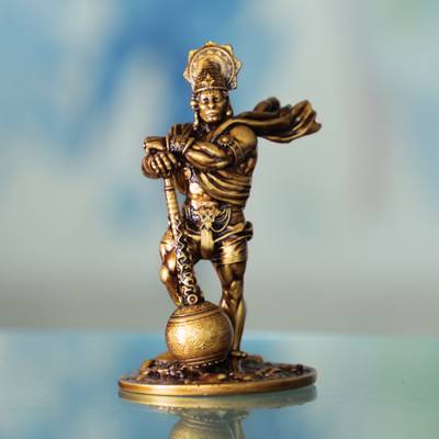 ARTARIUM Car Dashboard Resin Bahubali Hanuman Idol Decorative Showpiece  -  10.9 cm