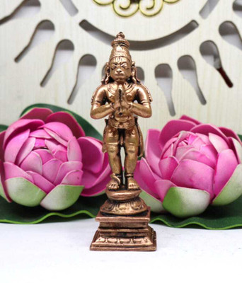 Shivam Statue Maker Copper Standing Hanuman Idol Decorative Showpiece  -  10.3 cm(Copper, Brown)