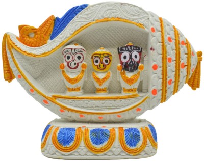 Jagannath World Jagannath Shankh Churna Deity Decorative Showpiece  -  9.5 cm(Marble, White)