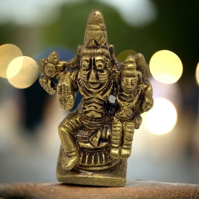 SATVANG Lord Narsimha Decorative Showpiece  -  6 cm(Brass, Gold)