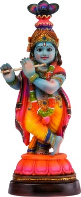 Newven Krishna Murti Home Decor Showpiece Idol Statue Figurine House Warming Gift Decorative Showpiece  -  33 cm(Polyresin, Multicolor)