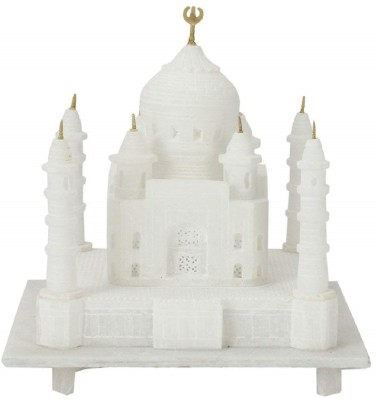 A K Handicraft White Marble Miniature Taj Mahal Showpiece for Home Décor Decorative Showpiece  -  13 cm(Marble, White)