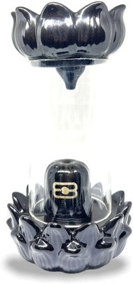 NIHARIKA HANDICRAFT Glass Shivling Backflow Smoke Fountain with10Cones HOME DECOR SHIV JI VASTU PUJA Decorative Showpiece  -  22 cm(Glass, Multicolor)