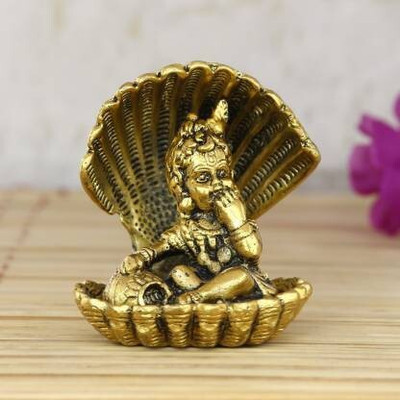 SHRI ASTHA VINAYAK Decorative Showpiece  -  9 cm(Metal, Gold)