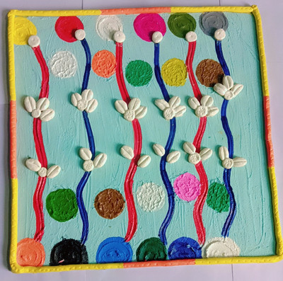 Sur handmade 001 Decorative Showpiece  -  2 cm(Wood, Light Blue)