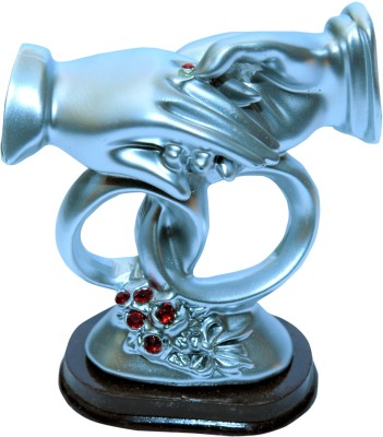 Sigaram Romantic love couple hand to gift to your valentine and home decor Decorative Showpiece  -  10 cm(Polyresin, Silver)