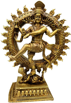 Dhanuka Decorative Showpiece  -  18 cm(Brass, Gold)