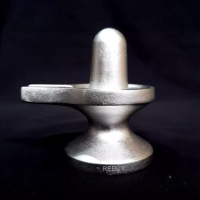 A & S VENTURES Parad Shivling Parad Action Shivling Mercury Shivalinga Idol Silver 50 Gm Decorative Showpiece  -  3 cm(Silver, Silver)
