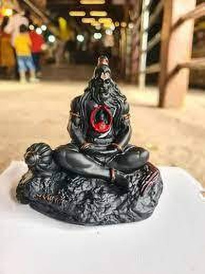 CraftVilla Divine Hanuman Ji Idol with Lord Ram in Heart Black Polyresin Decorative Showpiece  -  5 cm(Polyresin, Black)