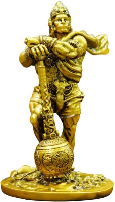 MahaVastu Hanuman Idol Vastu Remedy Decorative Showpiece  -  25.4 cm(Resin, Gold)