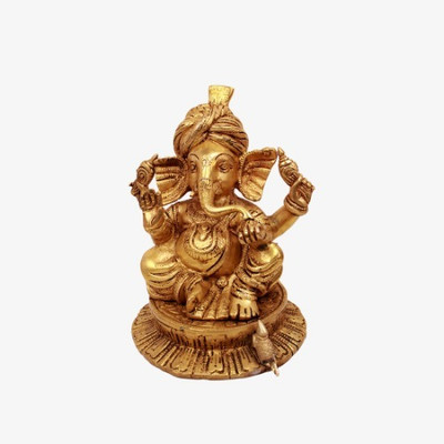 Nubrass Ganesh Ji Murti Decorative Showpiece  -  22.86 cm(Brass, Brown)