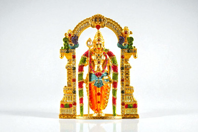 Wodec MALAYSIA GOLDEN MURUGAR STATUE-KARTIKEYA RELIGIOUS IDOL Decorative Showpiece  -  12 cm(Metal, Gold)