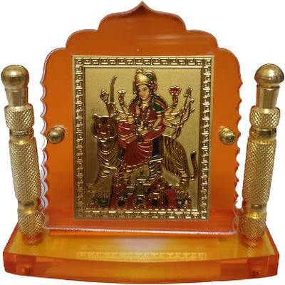 Divine Collections Enterprises Decorative Showpiece  -  19 cm(Glass, Orange)