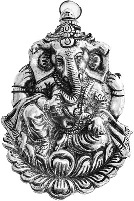 SWAHA Swaha Kamal Ganesha | Wall Hanging Ganapathi Idols Decorative Showpiece  -  2 cm(Metal, Silver)