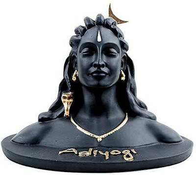 ANSH OUTLET Dhyana Mudra Adiyogi Shiva Statue/car Dashboard I Shiv Ji Murti I Shivratri Decorative Showpiece  -  12.5 cm(Polyresin, Multicolor)