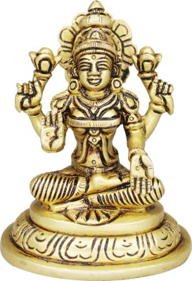 vinayakmoorti Lakshmi Idol Ashtadhatu Made Shree Laxmi Mata Murti/Statue (H:-10 Inch) Decorative Showpiece  -  10 cm(Brass, Gold)