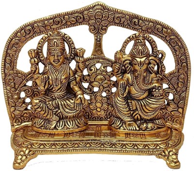 pranchi Laxmi Ganesh Idol Set | Bhagwan Ganpati and Laxmi Ji Murti for Mandir Decorative Showpiece  -  12 cm(Brass, Copper)