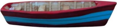 Decorado Creations Wooden Look Boat, Miniature For Bonsai Decor,Craft Work, Fish Tank Decoration Decorative Showpiece  -  10 cm(Polyresin, Multicolor)