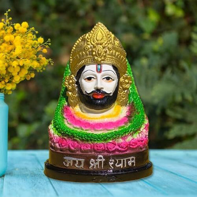 Hitech Crafts Religious Khatushyam Ji Decorative Showpiece  -  8 cm(Resin, Multicolor)