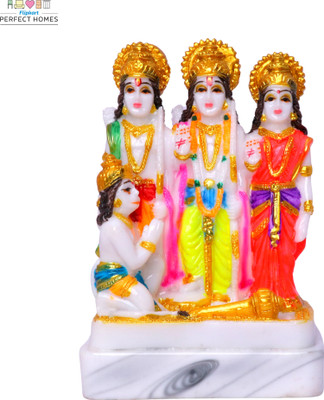 Flipkart Perfect Homes Lord Ram Darbar idol Statue Marble Finish God Idol Decorative Showpiece  -  14 cm(Marble, Red, Green)