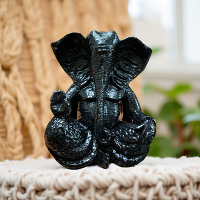 swaroopa Ganesh murti Showpiece Decorative Showpiece  -  9 cm(Polyresin, Multicolor)