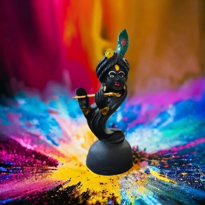 CasaMantra Krishna Statue Decorative Showpiece  -  15 cm(Polyresin, Multicolor)