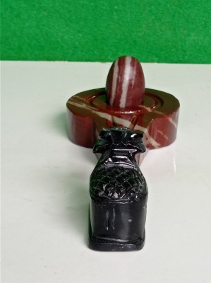 Shivam Vastu Kala Shivling Art Decorative Showpiece  -  8 cm(Stone, Black, Brown, Grey)