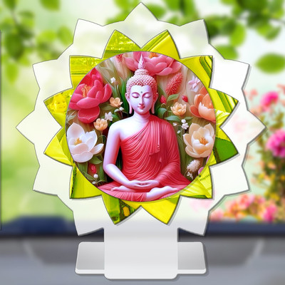 SANBIA Gautam Buddha Siddhartha Shakyamuni Car Dashboard Idol Decorative Showpiece  -  11 cm(Plastic, Multicolor)