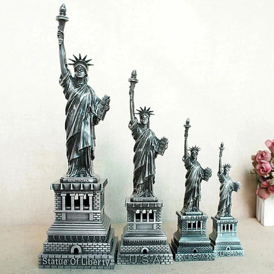 SSCollection Statue of Liberty Statues Modern Home Office Decoration Liberty New York City Decorative Showpiece  -  32 cm(Metal, Silver)