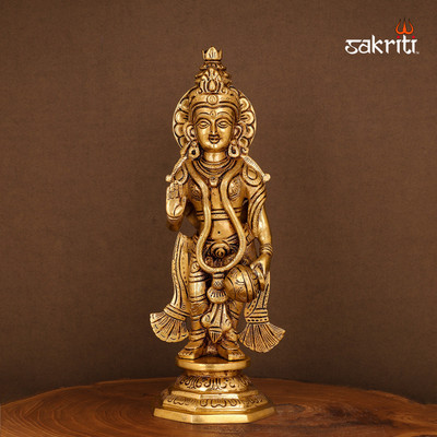 sacred needs Sacred Needs Brass Radha Idol – 11.5 Inch (29.2 cm) Height Decorative Showpiece  -  29.2 cm(Brass, Yellow)