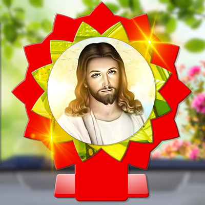SANBIA Jesus Christ Messiah Savior Son of God Car Dashboard Idol Decorative Showpiece  -  11 cm(Plastic, Multicolor)