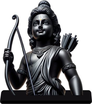Indianara Ram Lalla Ayodhya Mandir 2d cutout Decorative Showpiece  -  24 cm(Wood, Multicolor)