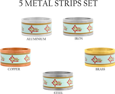 vastu vardan Vastu Metal Strips Combo Approx 4 Feet 0.75 INCH 0.2MM Gauge Strips Set-5 Decorative Showpiece  -  0.02 cm(Copper, Multicolor)