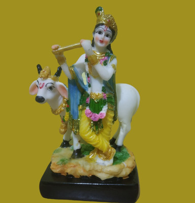 WINSOME COLLECTION Krishna Kanha Idol Murti Statue Gift Item Decorative Showpiece  -  19 cm(Polyresin, Multicolor)